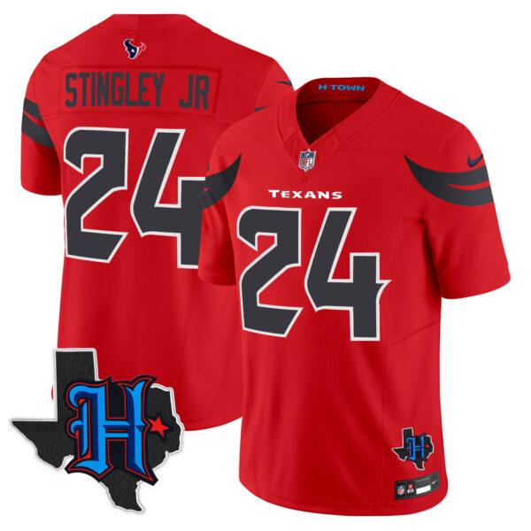 Men's Houston Texans 2025 Texas Patch Vapor Limited Jersey V2 - All Stitched - Image 26