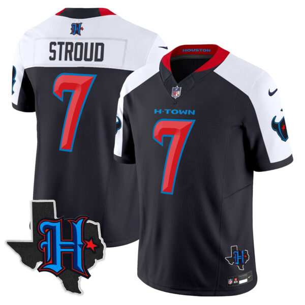 Men's Houston Texans 2025 Texas Patch Vapor Limited Jersey V2 - All Stitched - Image 31