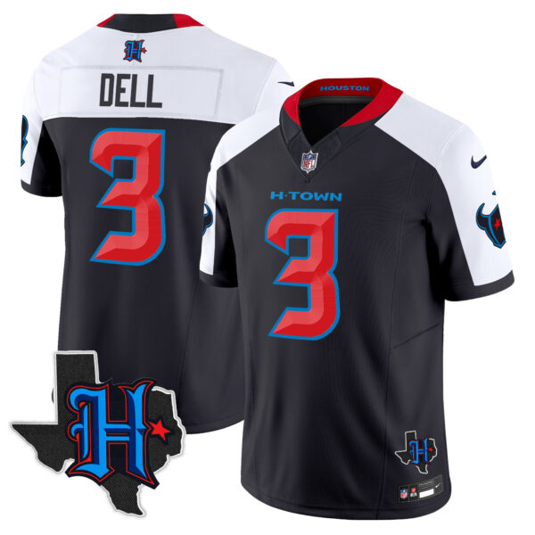 Men's Houston Texans 2025 Texas Patch Vapor Limited Jersey V2 - All Stitched - Image 34