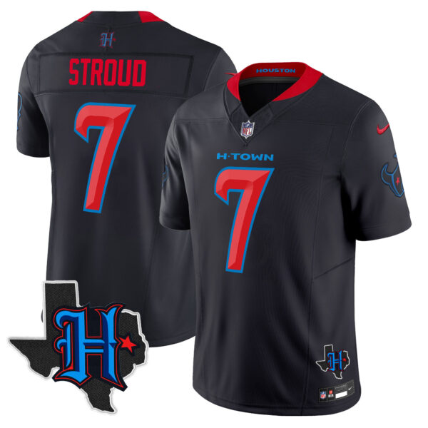 Men's Houston Texans 2025 Texas Patch Vapor Limited Jersey V2 - All Stitched - Image 13