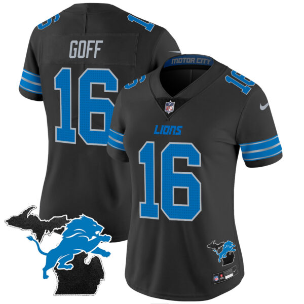 Women's Detroit Lions 2024 Michigan Patch Vapor Jersey - All Stitched - Image 9