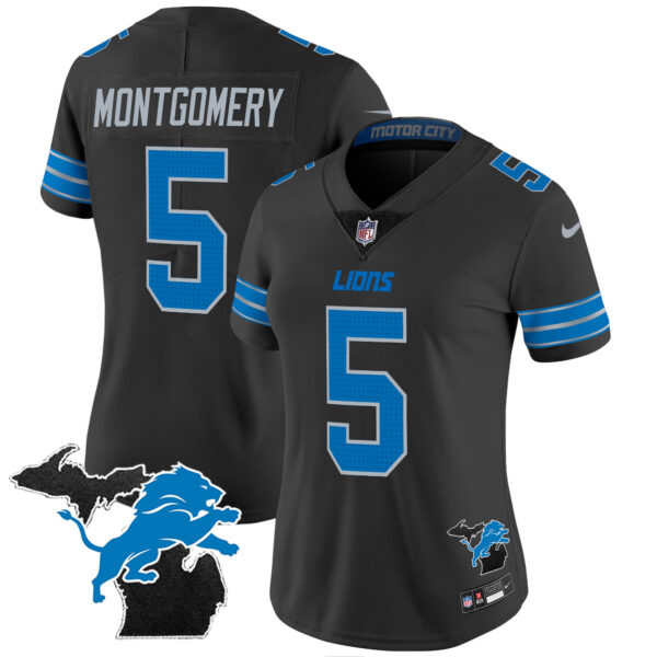 Women's Detroit Lions 2024 Michigan Patch Vapor Jersey - All Stitched - Image 11