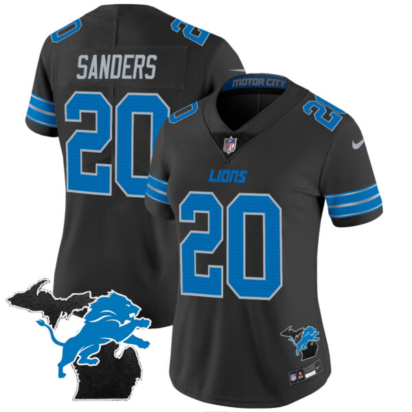 Women's Detroit Lions 2024 Michigan Patch Vapor Jersey - All Stitched - Image 12