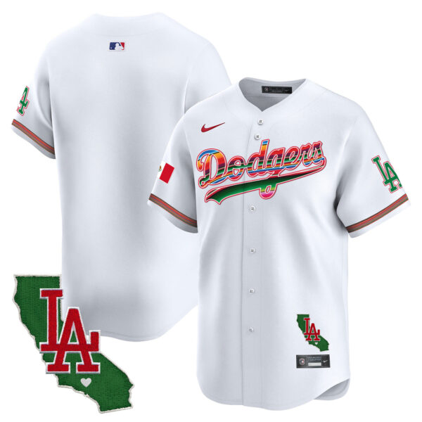 Men's Dodgers Mexico California Patch Vapor Premier Limited Jersey - All Stitched - Image 9