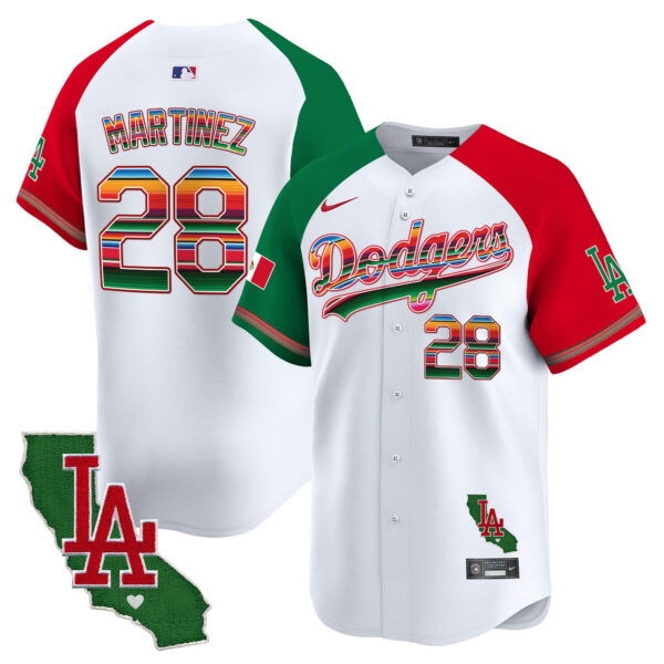 Men's Dodgers Mexico California Patch Vapor Premier Limited Jersey - All Stitched - Image 34