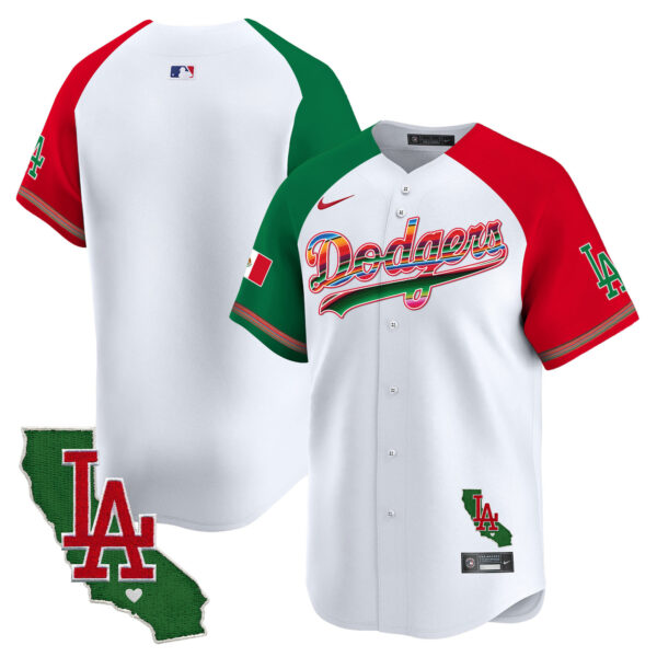 Men's Dodgers Mexico California Patch Vapor Premier Limited Jersey - All Stitched - Image 36