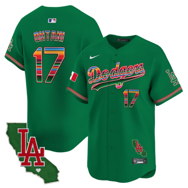 Men's Dodgers Mexico California Patch Vapor Premier Limited Jersey - All Stitched - Image 38