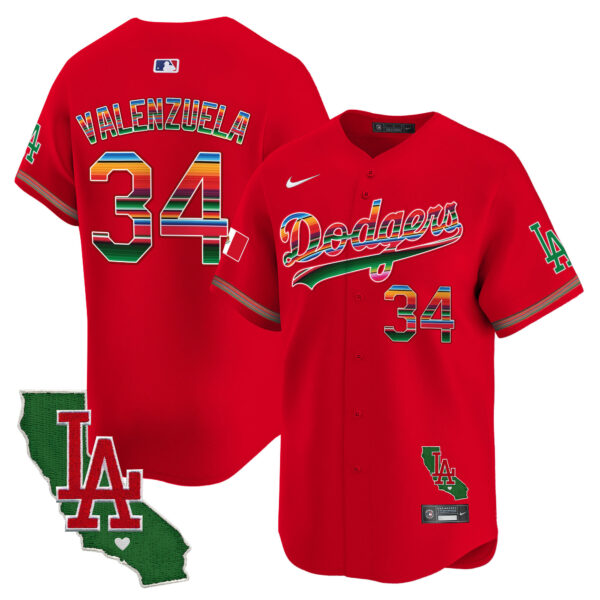 Men's Dodgers Mexico California Patch Vapor Premier Limited Jersey - All Stitched - Image 46