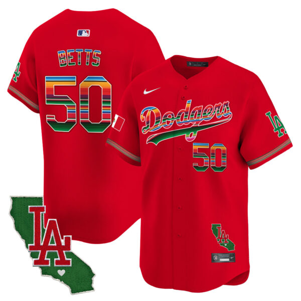Men's Dodgers Mexico California Patch Vapor Premier Limited Jersey - All Stitched - Image 49