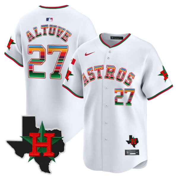 Men's Astros Mexico Texas Patch Vapor Premier Limited Jersey V2 - All Stitched - Image 11
