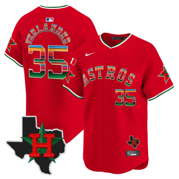 Men's Astros Mexico Texas Patch Vapor Premier Limited Jersey V2 - All Stitched - Image 36