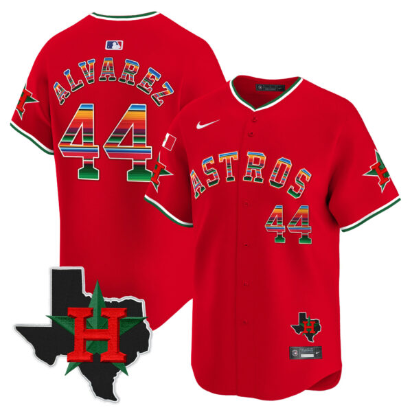 Men's Astros Mexico Texas Patch Vapor Premier Limited Jersey V2 - All Stitched - Image 37