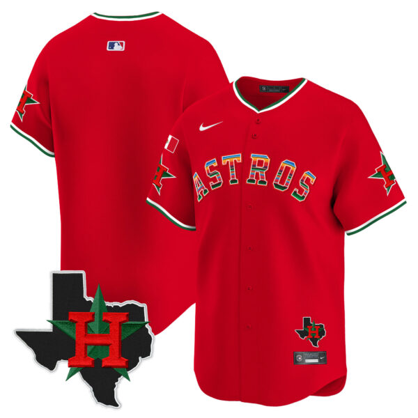 Men's Astros Mexico Texas Patch Vapor Premier Limited Jersey V2 - All Stitched - Image 40