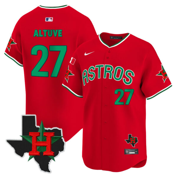 Men's Astros Mexico Texas Patch Vapor Premier Limited Jersey V3 - All Stitched - Image 35