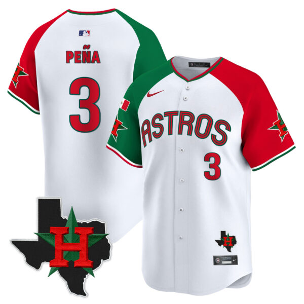 Men's Astros Mexico Texas Patch Vapor Premier Limited Jersey V3 - All Stitched - Image 41