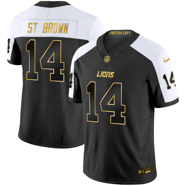 Men's Detroit Lions 2024 Gold Vapor Limited Jersey - All Stitched - Image 3