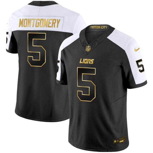 Men's Detroit Lions 2024 Gold Vapor Limited Jersey - All Stitched - Image 4