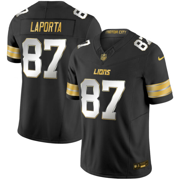 Men's Detroit Lions 2024 Gold Vapor Limited Jersey - All Stitched - Image 13