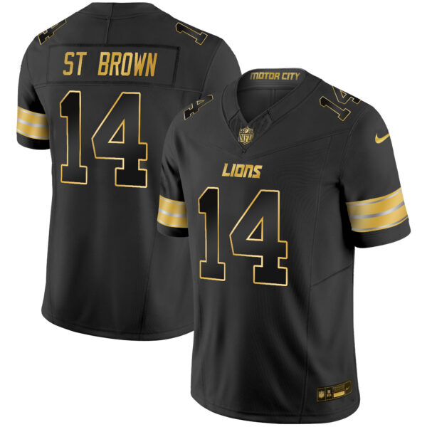 Men's Detroit Lions 2024 Gold Vapor Limited Jersey - All Stitched - Image 17