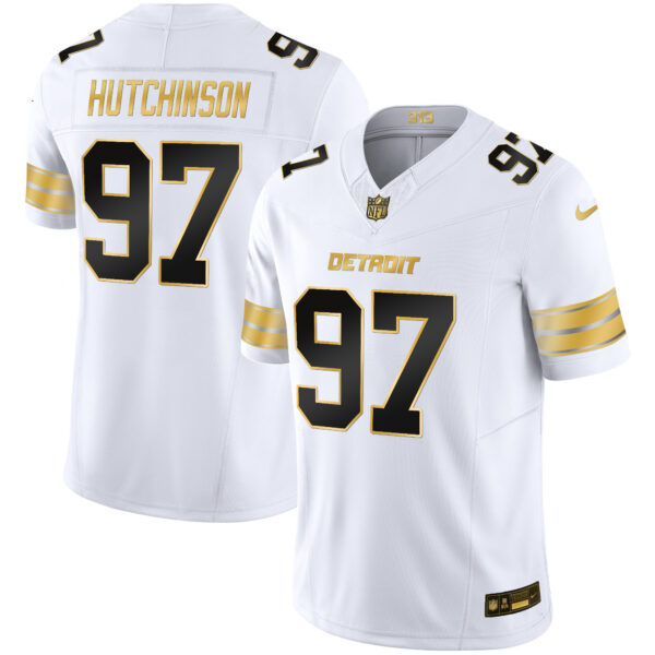 Men's Detroit Lions 2024 Gold Vapor Limited Jersey - All Stitched - Image 22