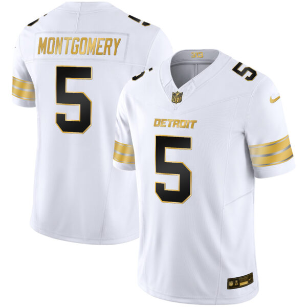 Men's Detroit Lions 2024 Gold Vapor Limited Jersey - All Stitched - Image 25
