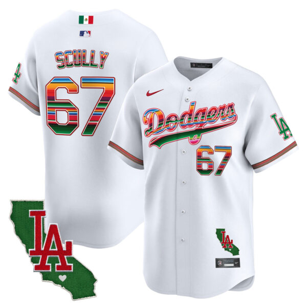 Men's Dodgers Mexico California Patch Vapor Premier Limited Jersey V2 - All Stitched - Image 5