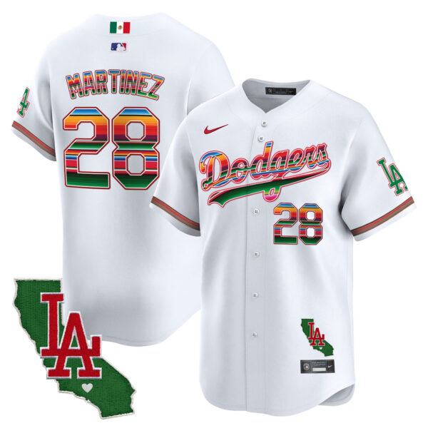 Men's Dodgers Mexico California Patch Vapor Premier Limited Jersey V2 - All Stitched - Image 6