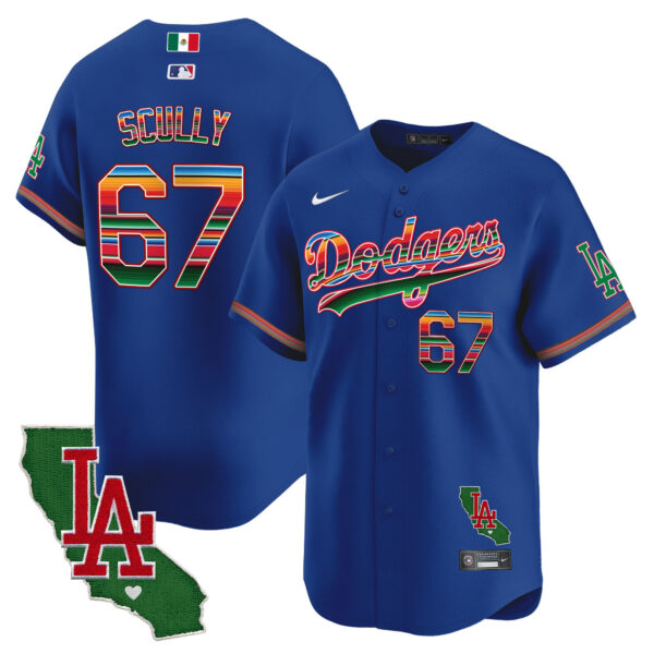 Men's Dodgers Mexico California Patch Vapor Premier Limited Jersey V2 - All Stitched - Image 14