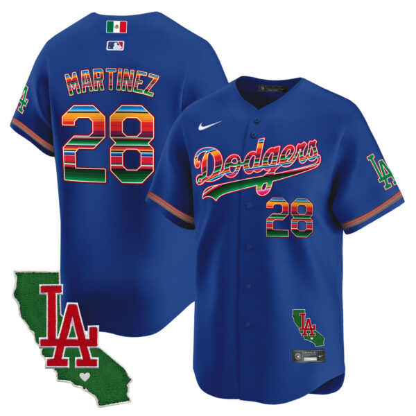 Men's Dodgers Mexico California Patch Vapor Premier Limited Jersey V2 - All Stitched - Image 15