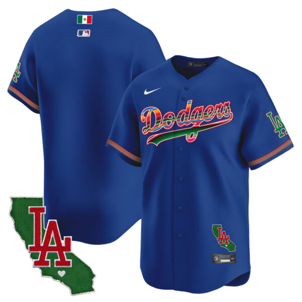 Men's Dodgers Mexico California Patch Vapor Premier Limited Jersey V2 - All Stitched - Image 18