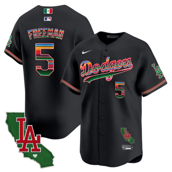 Men's Dodgers Mexico California Patch Vapor Premier Limited Jersey V2 - All Stitched - Image 22