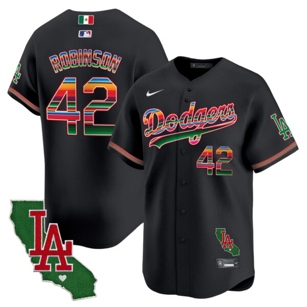 Men's Dodgers Mexico California Patch Vapor Premier Limited Jersey V2 - All Stitched - Image 26