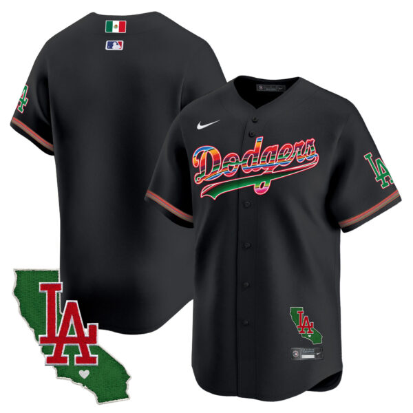 Men's Dodgers Mexico California Patch Vapor Premier Limited Jersey V2 - All Stitched - Image 27