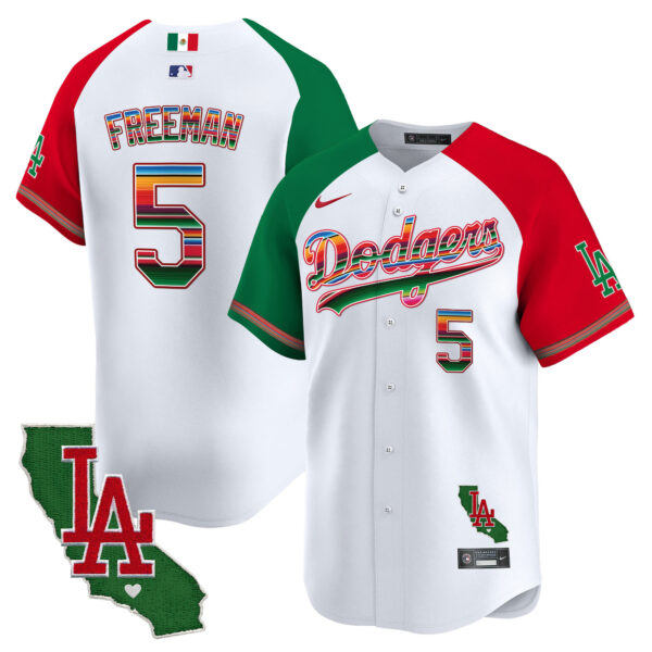 Men's Dodgers Mexico California Patch Vapor Premier Limited Jersey V2 - All Stitched - Image 31