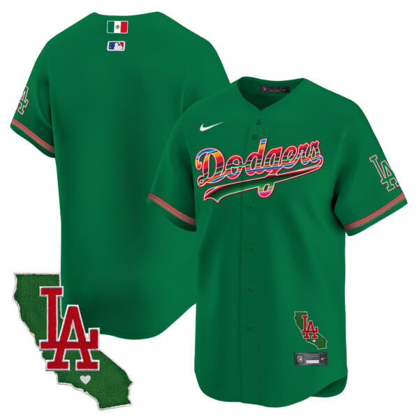 Men's Dodgers Mexico California Patch Vapor Premier Limited Jersey V2 - All Stitched - Image 45