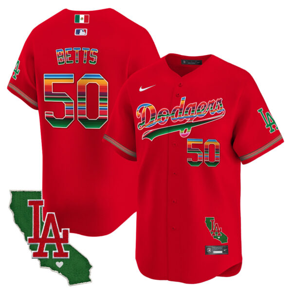 Men's Dodgers Mexico California Patch Vapor Premier Limited Jersey V2 - All Stitched - Image 48