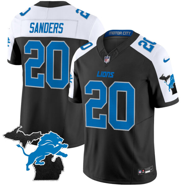 Men's Detroit Lions 2024 Michigan Patch Vapor Limited Jersey - All Stitched - Image 5