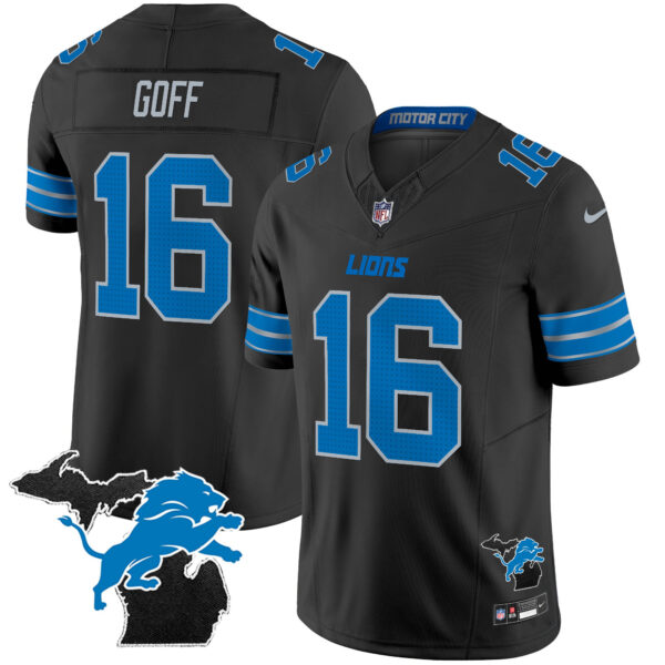 Men's Detroit Lions 2024 Michigan Patch Vapor Limited Jersey - All Stitched - Image 9