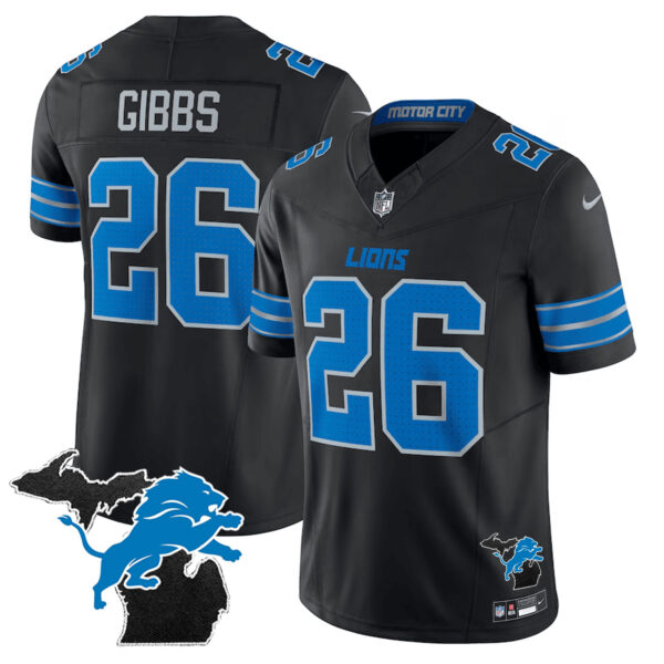 Men's Detroit Lions 2024 Michigan Patch Vapor Limited Jersey - All Stitched - Image 14