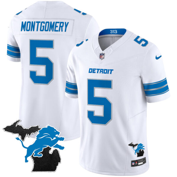Men's Detroit Lions 2024 Michigan Patch Vapor Limited Jersey - All Stitched - Image 18