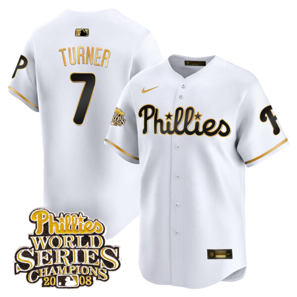 Men's Phillies 2008 World Series Champions Patch Vapor Premier Limited Jersey - All Stitched - Image 24