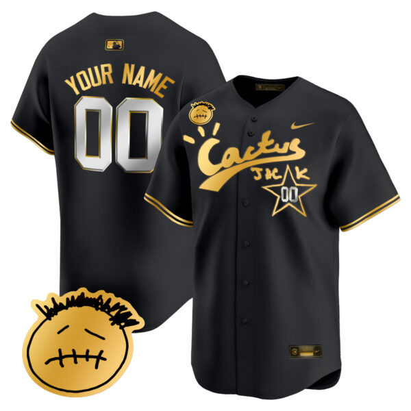 Houston Astros Cactus Jack Patch Vapor Premier Limited Custom Jersey V5 - Stitched