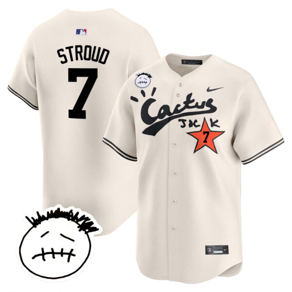 Men's Houston Astros Cactus Jack Patch Vapor Premier Limited Jersey V5 - Stitched - Image 19