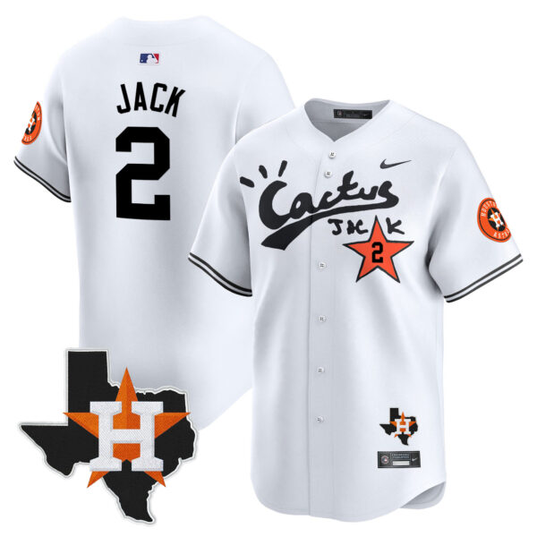 Men's Houston Astros Cactus Jack Patch Vapor Premier Limited Jersey V7 - All Stitched - Image 12