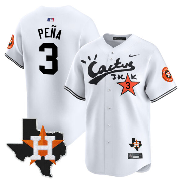Men's Houston Astros Cactus Jack Patch Vapor Premier Limited Jersey V7 - All Stitched - Image 13