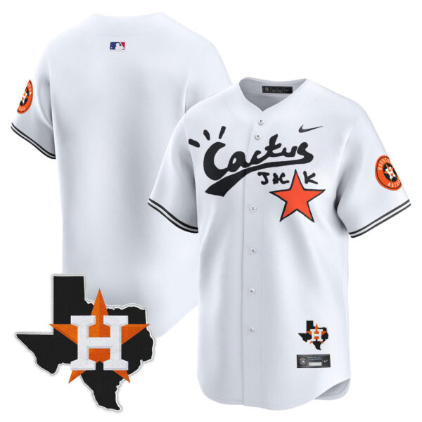 Men's Houston Astros Cactus Jack Patch Vapor Premier Limited Jersey V7 - All Stitched - Image 19