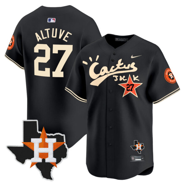 Men's Houston Astros Cactus Jack Patch Vapor Premier Limited Jersey V7 - All Stitched - Image 23