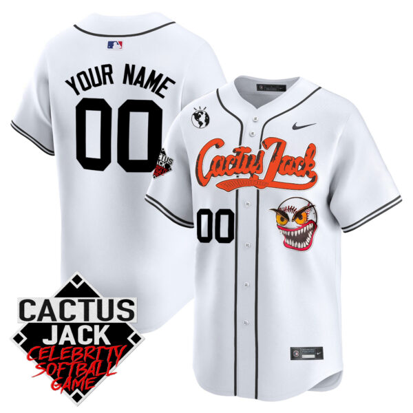 Astros Cactus Jack Celebrity Softball Game Patch Vapor Premier Limited Custom Jersey - Stitched - Image 2