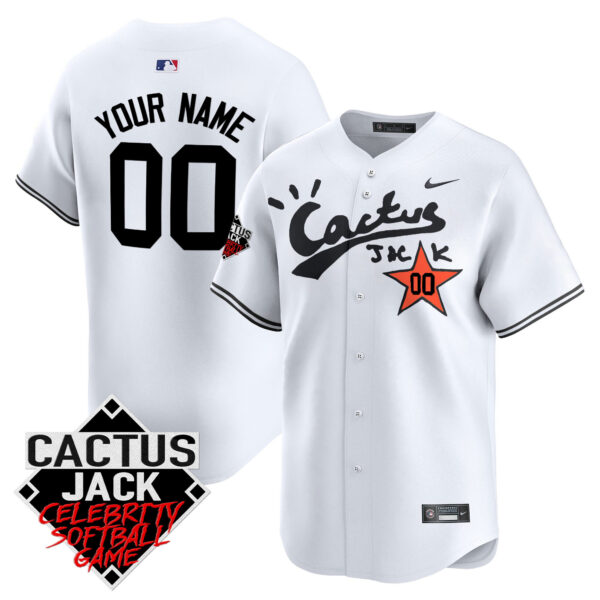 Astros Cactus Jack Celebrity Softball Game Patch Vapor Premier Limited Custom Jersey V2 - Stitched - Image 2