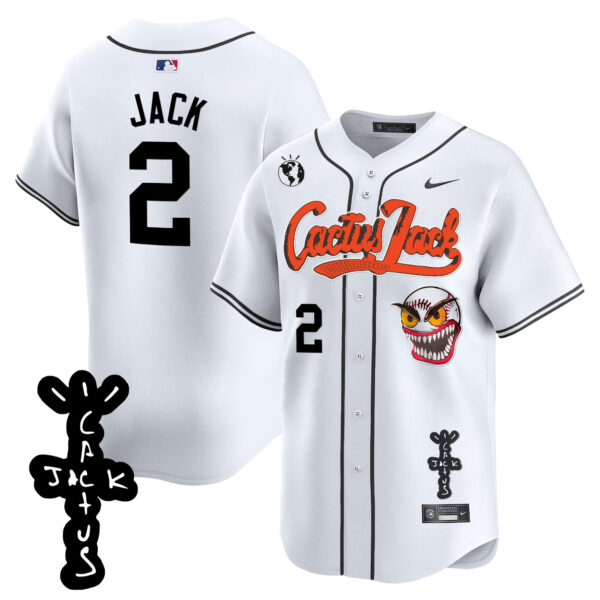 Men's Houston Astros Cactus Jack Patch Vapor Premier Limited Jersey - Stitched - Image 11